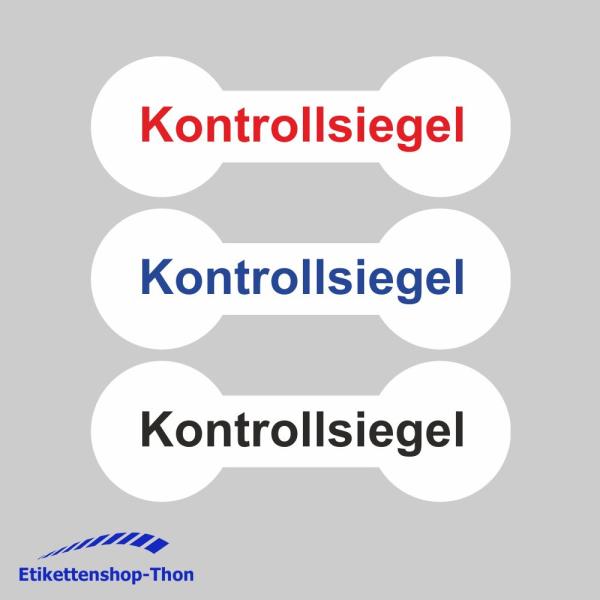 SECURITY WHITE PE - Sicherheitsetiketten "Kontrollsiegel" auf Rolle - 60 x 20 mm - 1000 Stück